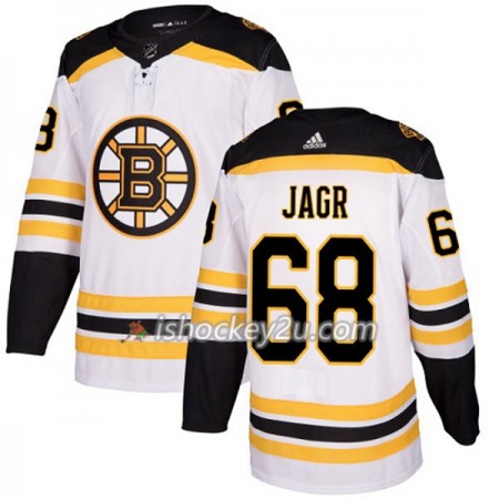 Mænd NHL Boston Bruins Trøje Jaromir Jagr 68 Adidas 2017-2018 Hvid Authentic